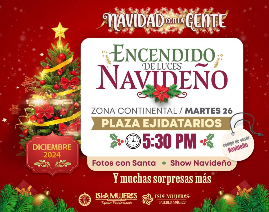 Invitan a familias de Ciudad Mujeres al Encendido de Luces Navideño